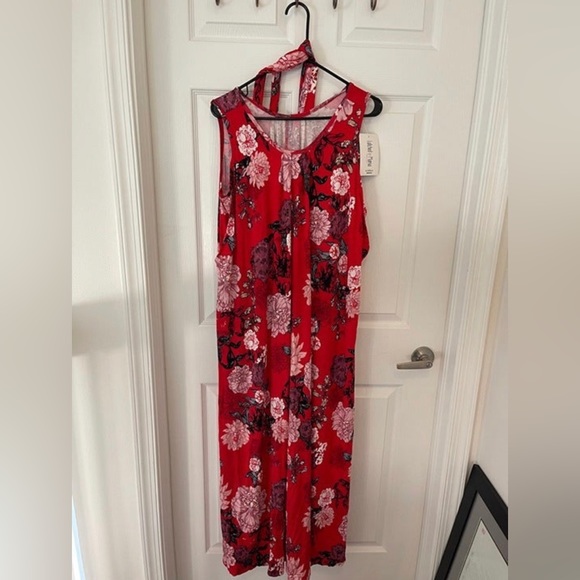 Latched Mama ruby peony floral nursing maxi - Picture 2 of 5